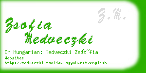 zsofia medveczki business card